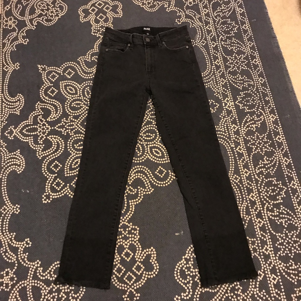 Paige two tone straight jeans